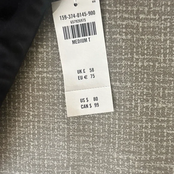 Abercrombie & Fitch Midi Dress Sz M Tall Smocked Waist Flowy Summer Dress Black - Picture 6 of 16